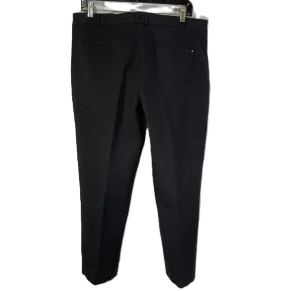 Banana Republic Black Stretch Twill Ankle Crop Pants Size 12 - Picture 2 of 13